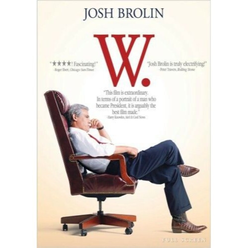 W.- FULLSCREEN FACTORY SEALED DVD; JOSH BROLIN, OLIVER STONE FILM